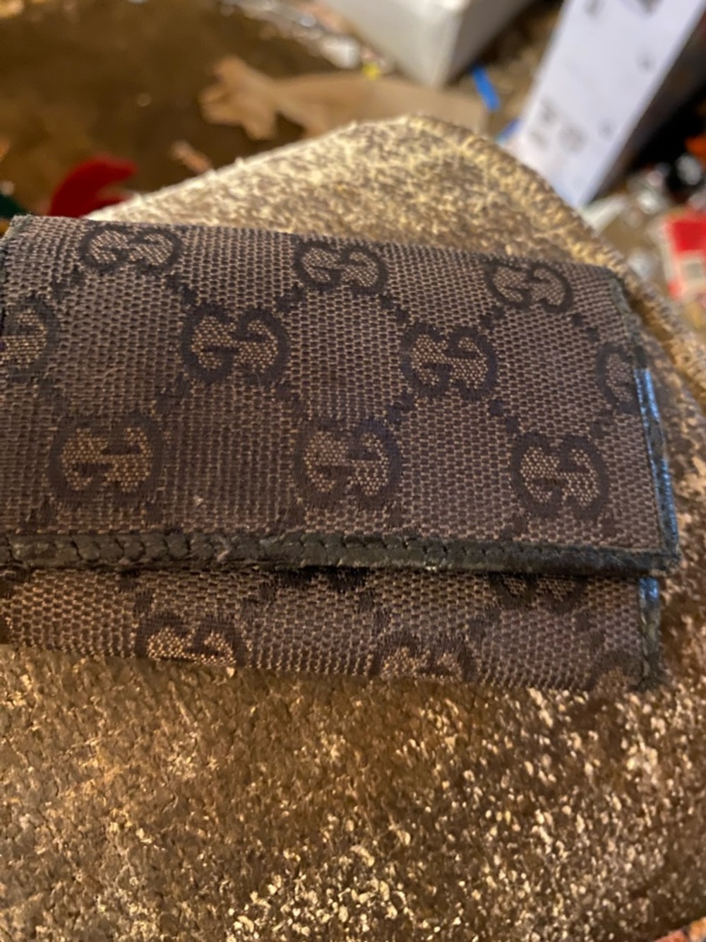 GUCCI VINTAGE MONAGRAM KEY CASE WALLET